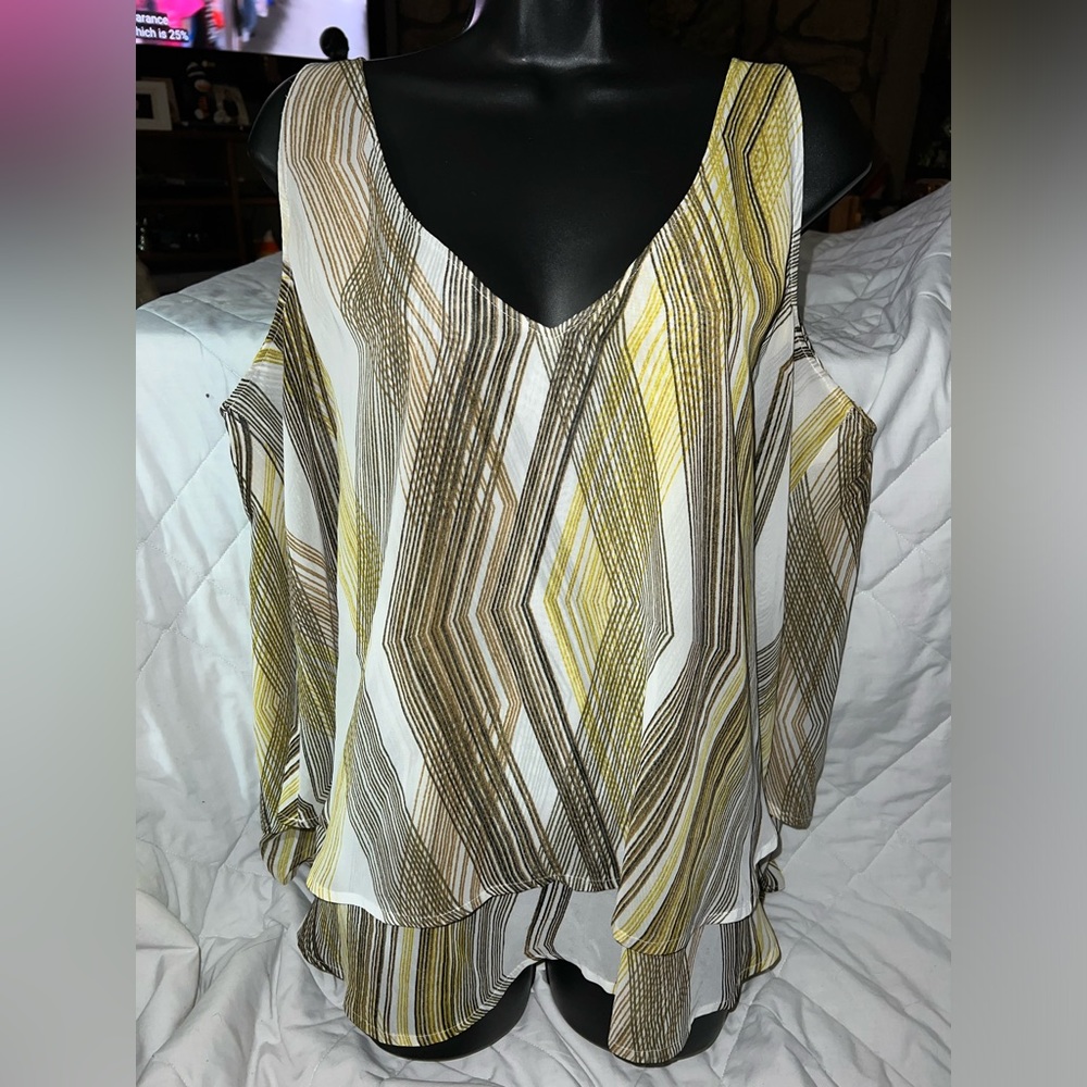 Lane Bryant Modern Swing Double-Layer Chiffon Style Tank